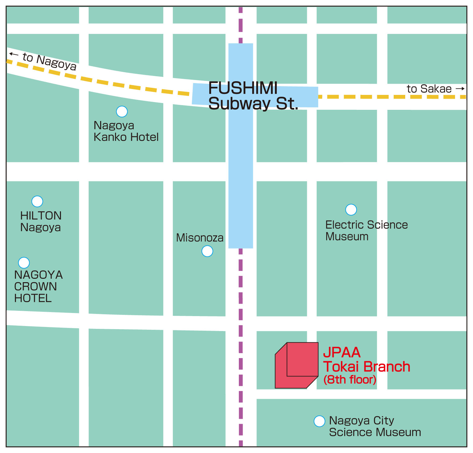 Location of the Tokai Branch Office